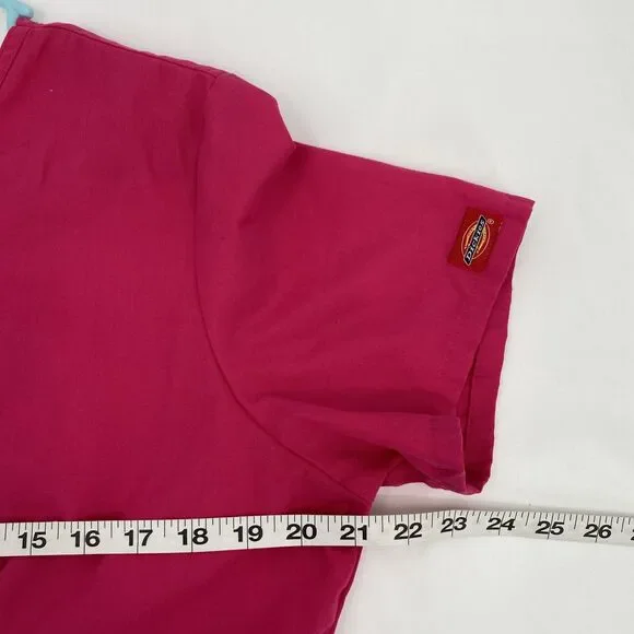 Dickies Womens Classic Fit Short Sleeve Empire Waist Mock Wrap Scrub Top Medium - Picture 8 of 9